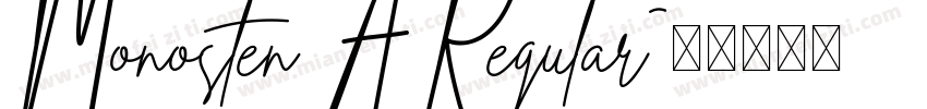 Monosten A Regular字体转换